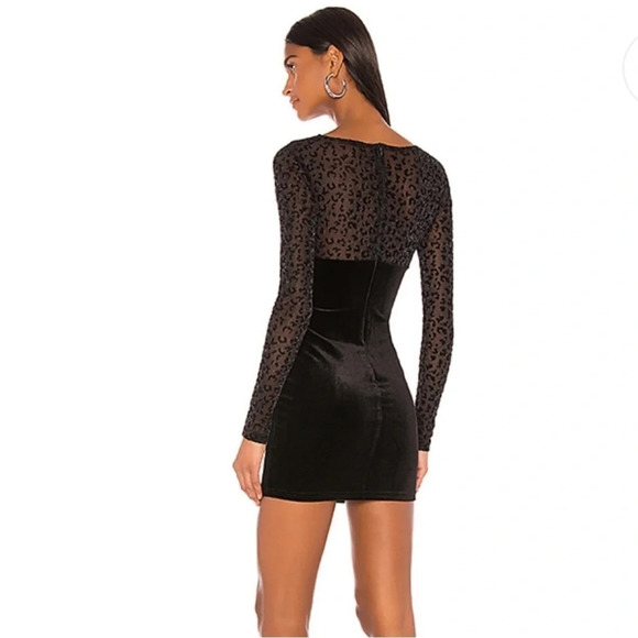 SUPERDOWN Kimberly Mesh Mini Dress in Black size Small - Picture 7 of 7